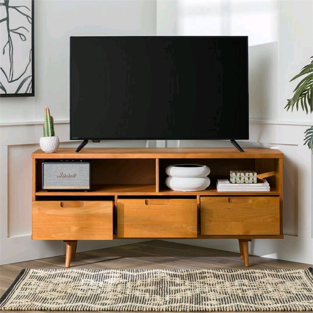 3 Drawer Solid Wood Corner TV Stand

 in TV Tables & Entertainment Units in Mississauga / Peel Region