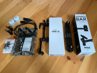 Lom Usi Pro stereo mics, Rode stereo bar, Zoom HRM-11