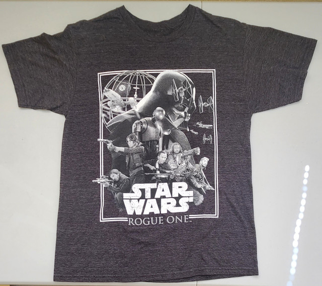 Star Wars Rogue One Movie Medium Dark Grey T-shirt, Worn Once in Men's in Kitchener / Waterloo