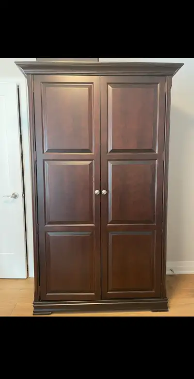 Solid Wood Armoire / Wardrobe – Excellent Condition, View more