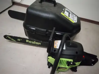 Husqvarna Poulan Gas Powered Chainsaw with Case Made in USA New, View more