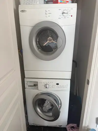 Whirlpool stackable washer and dryer -450 OBO, View more