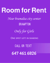 Room rent near bramalea city center Brampton
