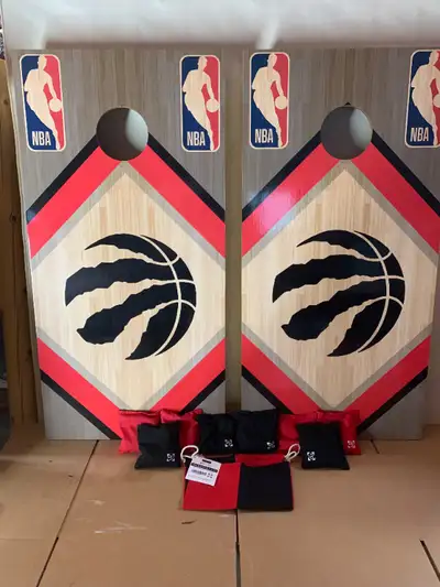 I am selling my personal set of Toronto Raptors cornhole boards and bags. Cornhole is a very popular...
