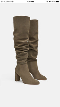 Zara suede boots size 6