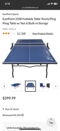 EastPoint Ping Pong Table