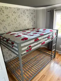Metal Frame Double Over Double Bunk Bed