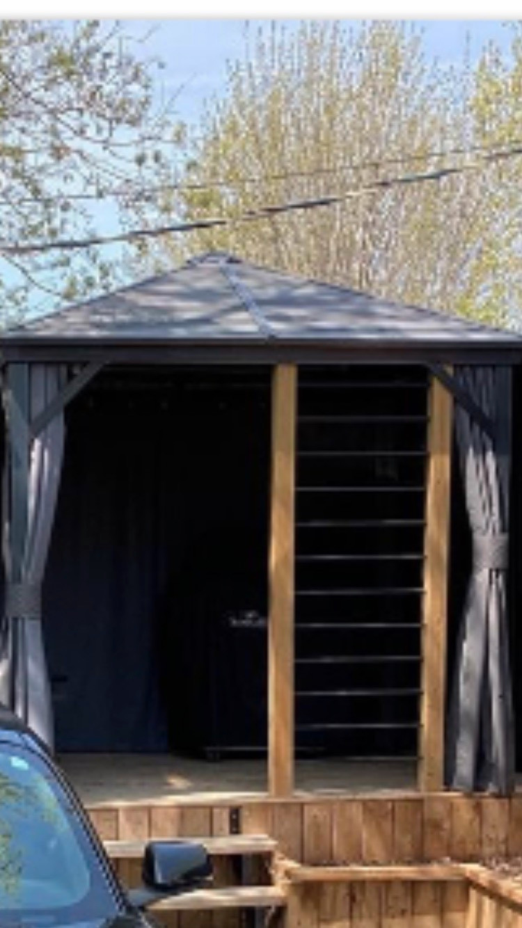 Gazebo en metal 8X8 pieds complet Mobilier pour terrasse et jardin