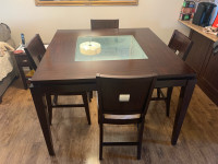 High dining table and chairs 