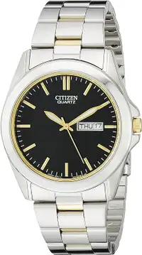Citizen Men's Quartz Two-Tone Bracelet Watch With Black Dial