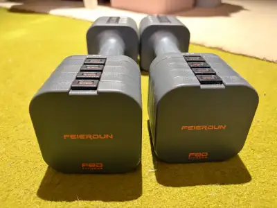Adjustable dumbbell set, View more