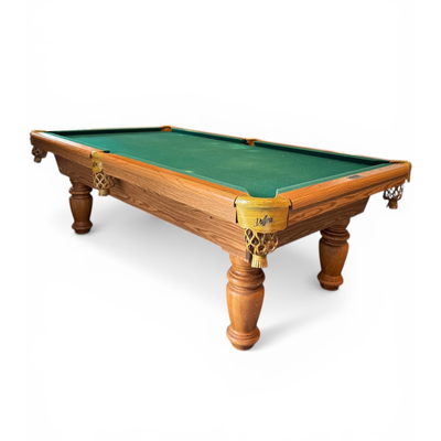Preowned 8′ Dufferin Honey Solid Oak O/S Pool Table, View more