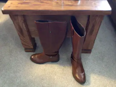 Ladies size 7W American Eagle Faux Leather Boots, View more