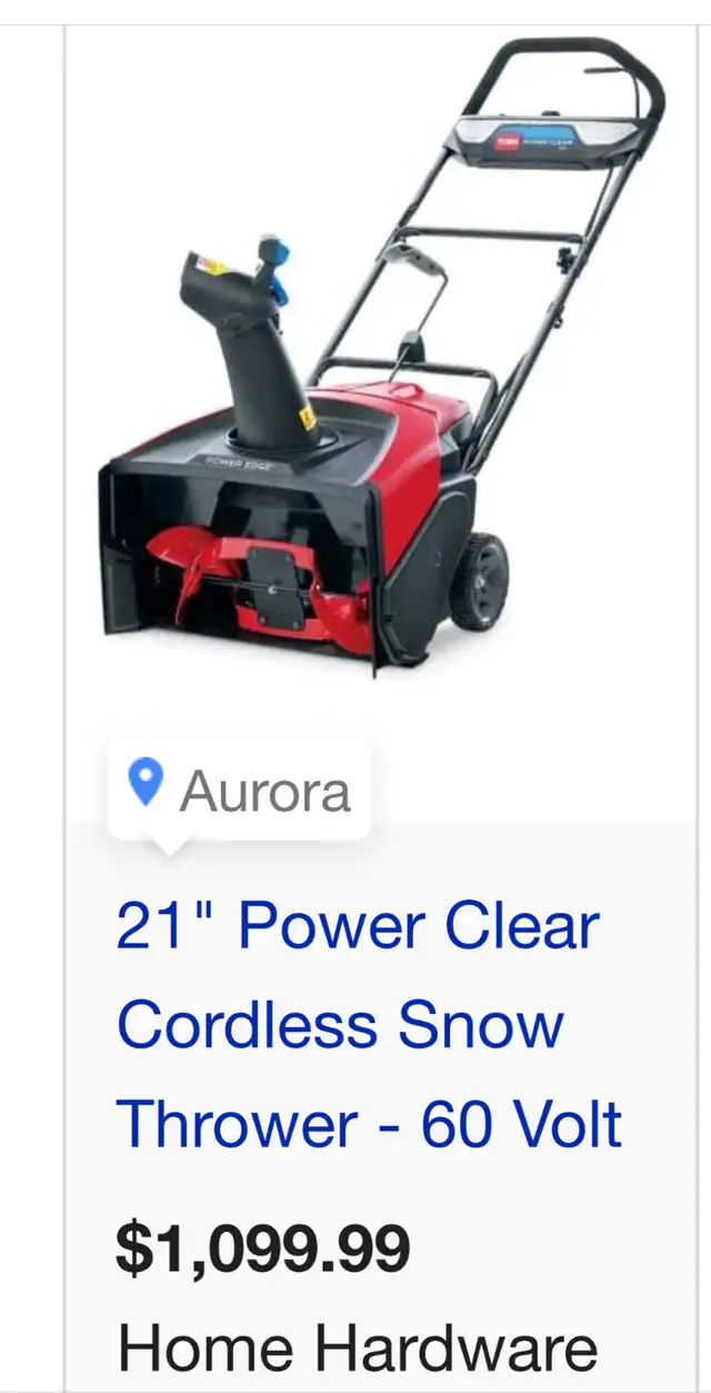 Toro 60V Max 21-inch Power Clear e21 Electric Cordless Snow Blow in Snowblowers in City of Toronto - Image 6