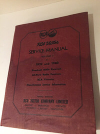 Antique RCA Victor Service Manual Volume 2 for 1939 and 1940