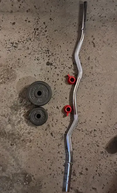 weights 20lb ez curl bar, View more