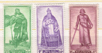 BELGIQUE. Série # 2 de timbres avant de la 2ème Guerre Mondiale.