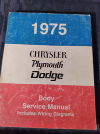 1975 Chrysler Plymouth Dodge Body Service Manual