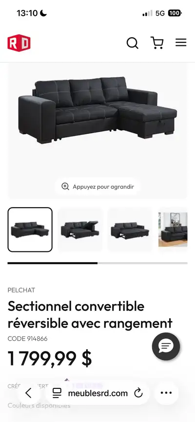 Sectionnel, View more