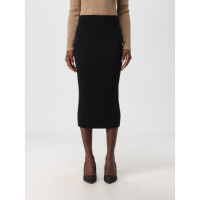 Michael Kors rib-knit black pencil midi skirt