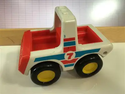 Vintage 1987 Tonka Bandai hard plastic race car - $10 Vintage 1973 Matchbox Funny Flyer Live n Learn...