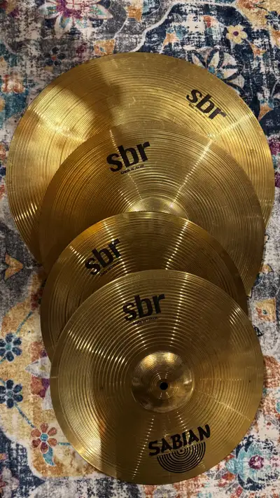 Sabian SBR Cymbal set 14/16/20 Hi-Hats, Crash, Ride, View more
