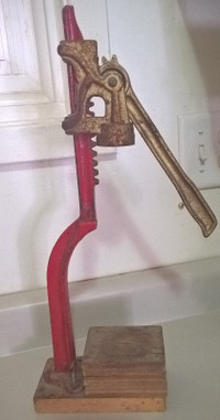 Vintage Cast Iron/ Brass  Adjustable Bottle Capper