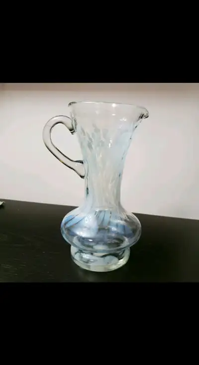 VINTAGE ART GLASS VASE PITCHER JUG. HANDMADE BY ALTAGLASS. MEASUREMENTS IN IMAGES. PRICE: $35.00 PIC...