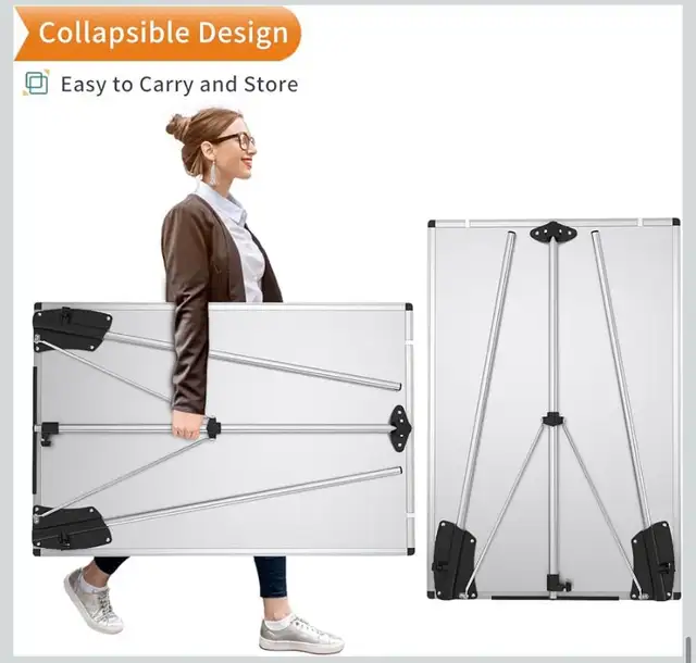 VIZ-PRO Tripod Easel Whiteboard, Height Adjustable Flipchart 62863280174849123