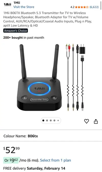 1Mii Bluetooth 5.3 Transmitter, View more