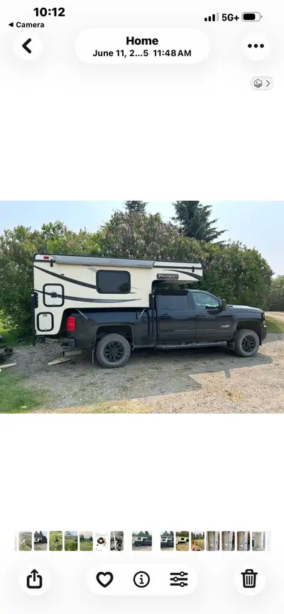 2013 palomino pop up truck camper, bathroom in and outside, excellent condition. All of the fabric i...