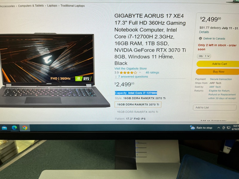 AORUS. Gaming Laptop RTXI7. Absolutely perfect working condition