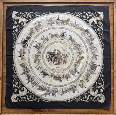 Vintage Hermes Silk Scarf Promenade Lingchamps $300, View more