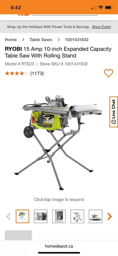 Ryobi Table Saw, View more