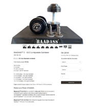 Adjustable BaadA55 Dumbells 5-122.5lbs