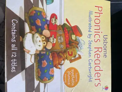 This is a used Usborne Phonics Readers collection, containing all 12 titles to support synthetic pho...