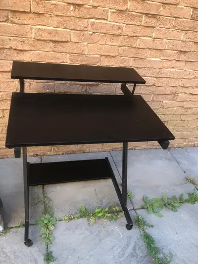 Black Rolling Computer Desk, View more