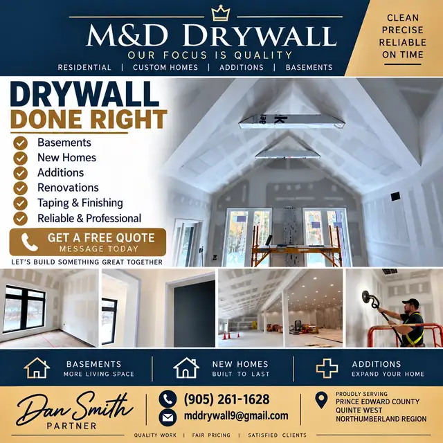 Professional Drywall – Basements, New Homes & Additions