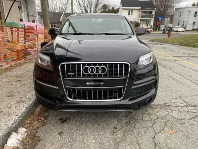 L'Audi Q7 3.0 TDI Quattro S line 2014 est un VUS de luxe à 7 places réputé pour sa transmission inté...