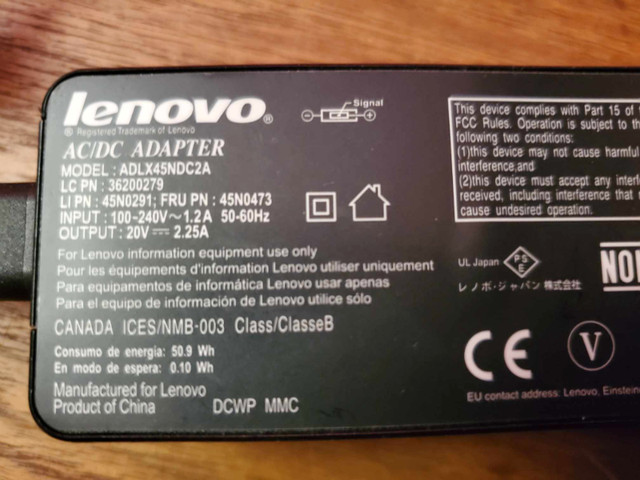 Lenovo ADLX45NDC2A 20v 2.25a dans Accessoires pour portables  à Ville de Montréal - Image 2