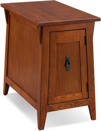 Leick Furniture Rectangle End Table. Wood Side Table. Storage
