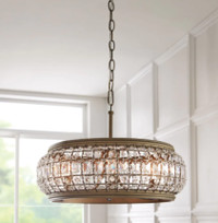 Illuminate Your Space with Crystal Elegance Island Pendant Light