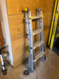 extension-folding aluminum ladder