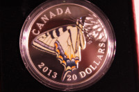 2013 $20 Butterflies of Canada: Canadian Tiger Swallowtail Coin