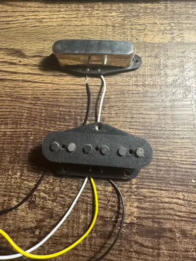 Neck & bridge pickups and wiring kit. Removing them because I’m installing a P90 to my guitar… Zero...