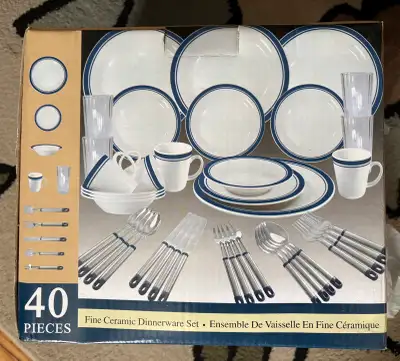 40-Piece Ceramic Dinnerware Set, View more