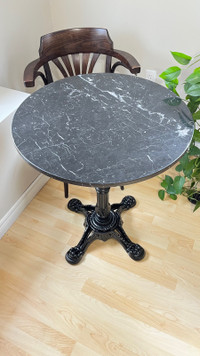 Bistro Table Marble Table Iron Table Base Dining Table 
