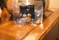 New Gold colored Earrings in sealed package