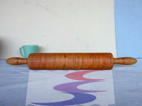 Vintage 20” Tiger Maple Rolling Pin 1 Pc. Solid Wood Baking Past