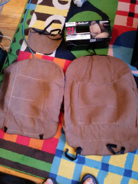 BRAND NEW SCOTCHGARD VELOUR TAN CAR SEAT COVER